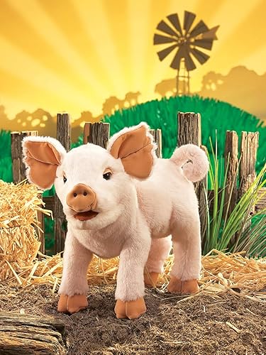 Miniatura 4 de Folkmanis Marioneta de mano de lechón, rosa, 1 EA