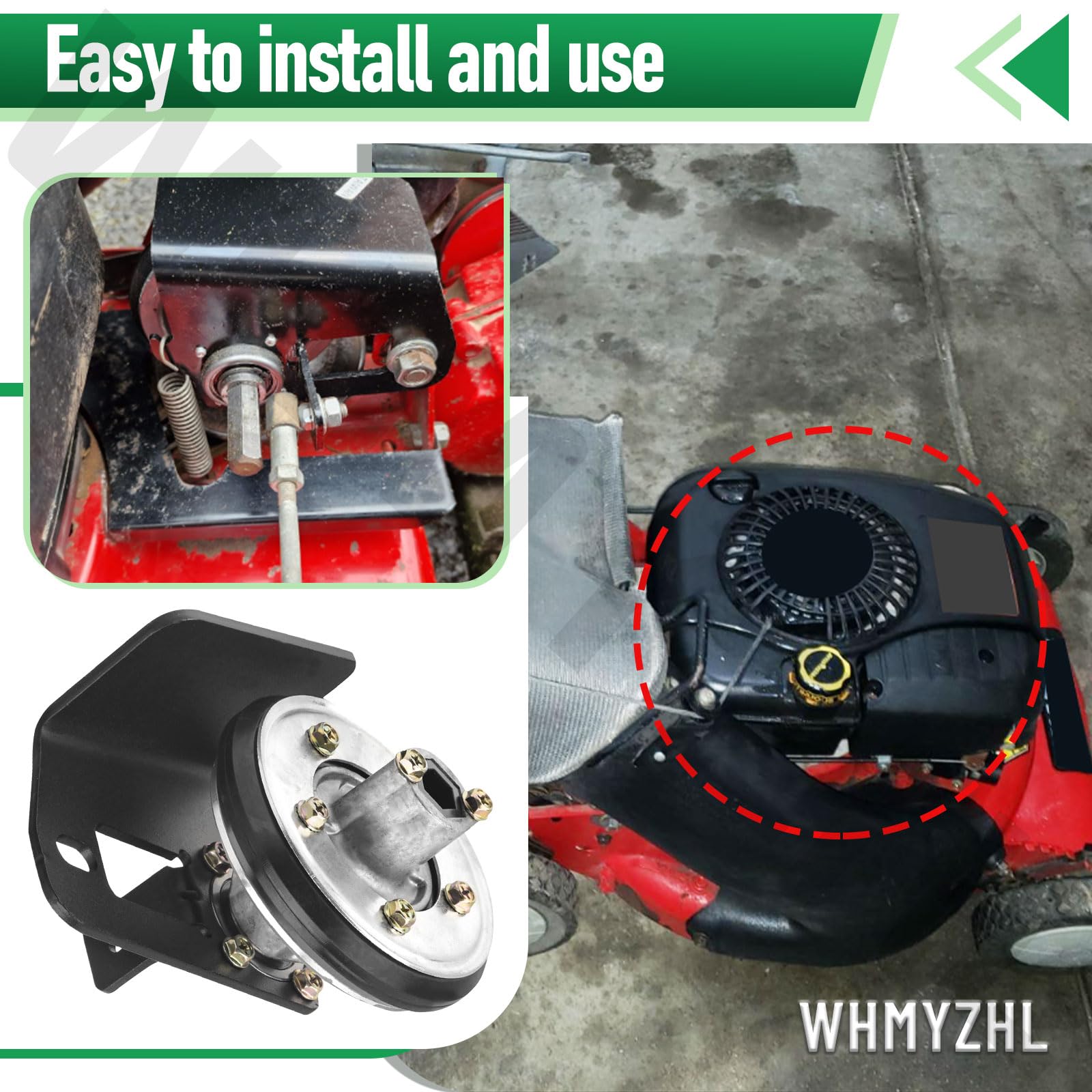 7600109YP 240-440 - Conjunto de cubo de transmisión compatible con S-Napper 7061276, 7073390, 7600109, 5-3225, 5-7444, 5-3217, 6-1276 autopropulsados para cortacésped
