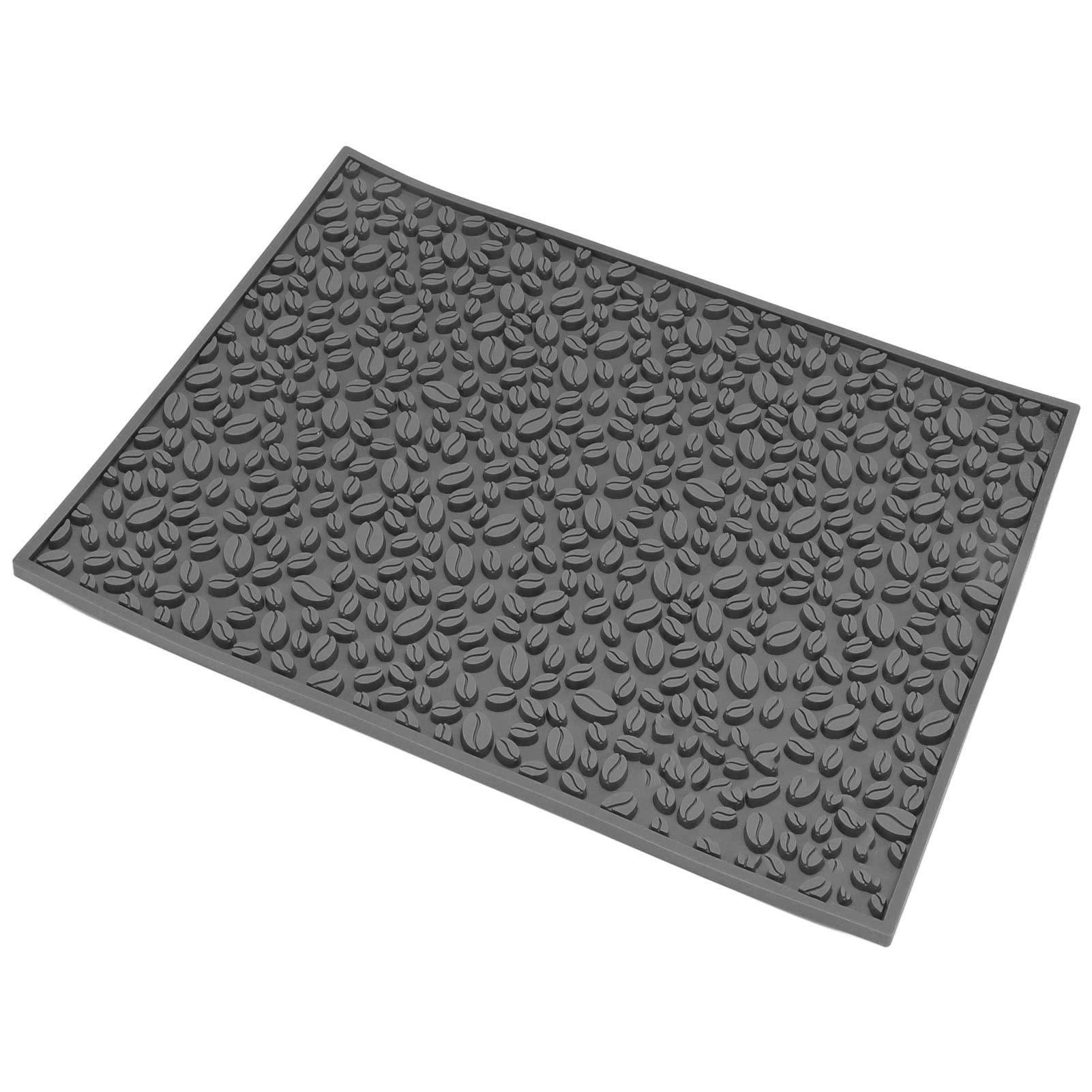 Tapis de tasse antidérapant en PVC avec motif grain de café pour comptoir et bureau 15,7 X