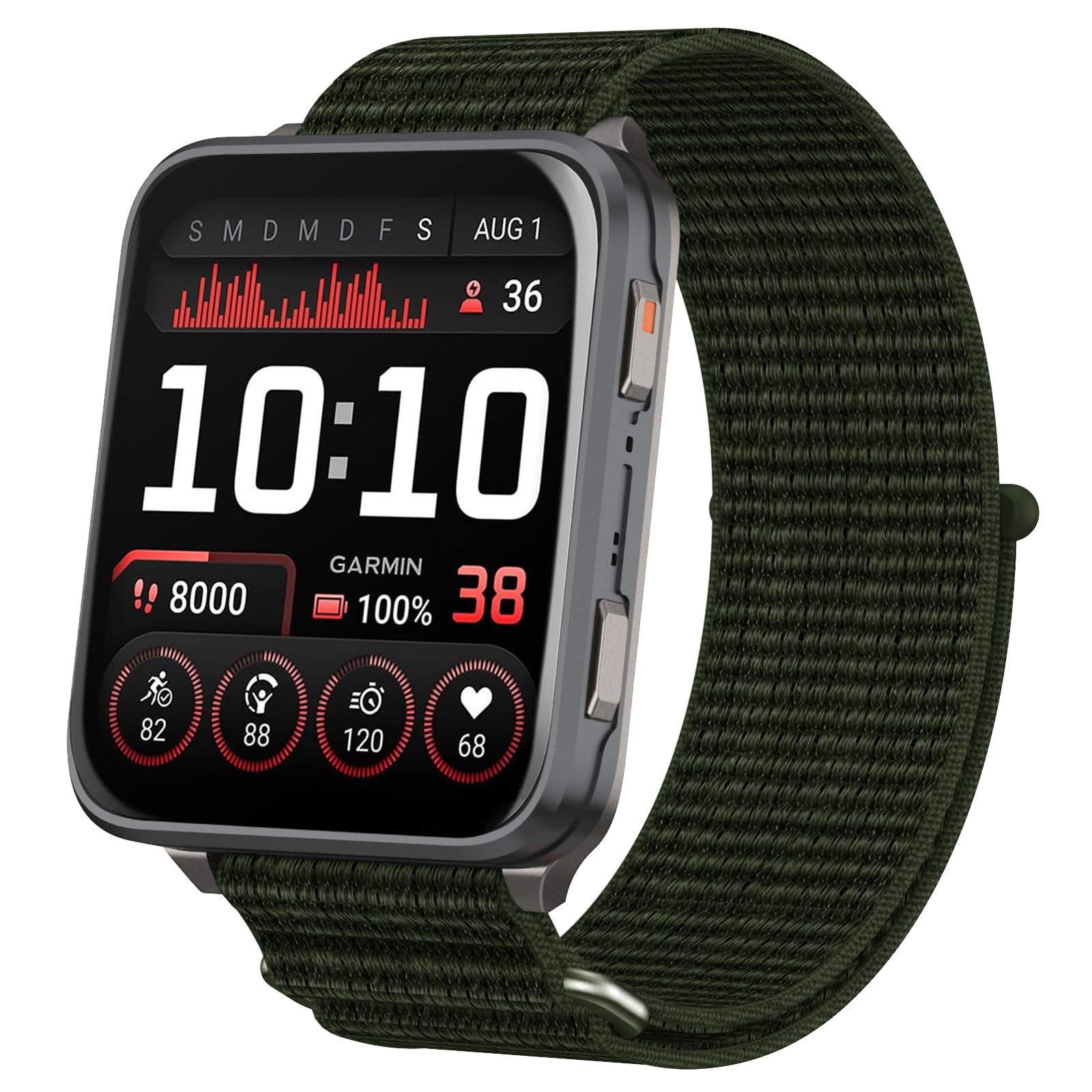 OUTPUTBT Nylon Watch Strap 24mm Compatible with Garmin Venu X1 Sport Replacement Band for Man Woman