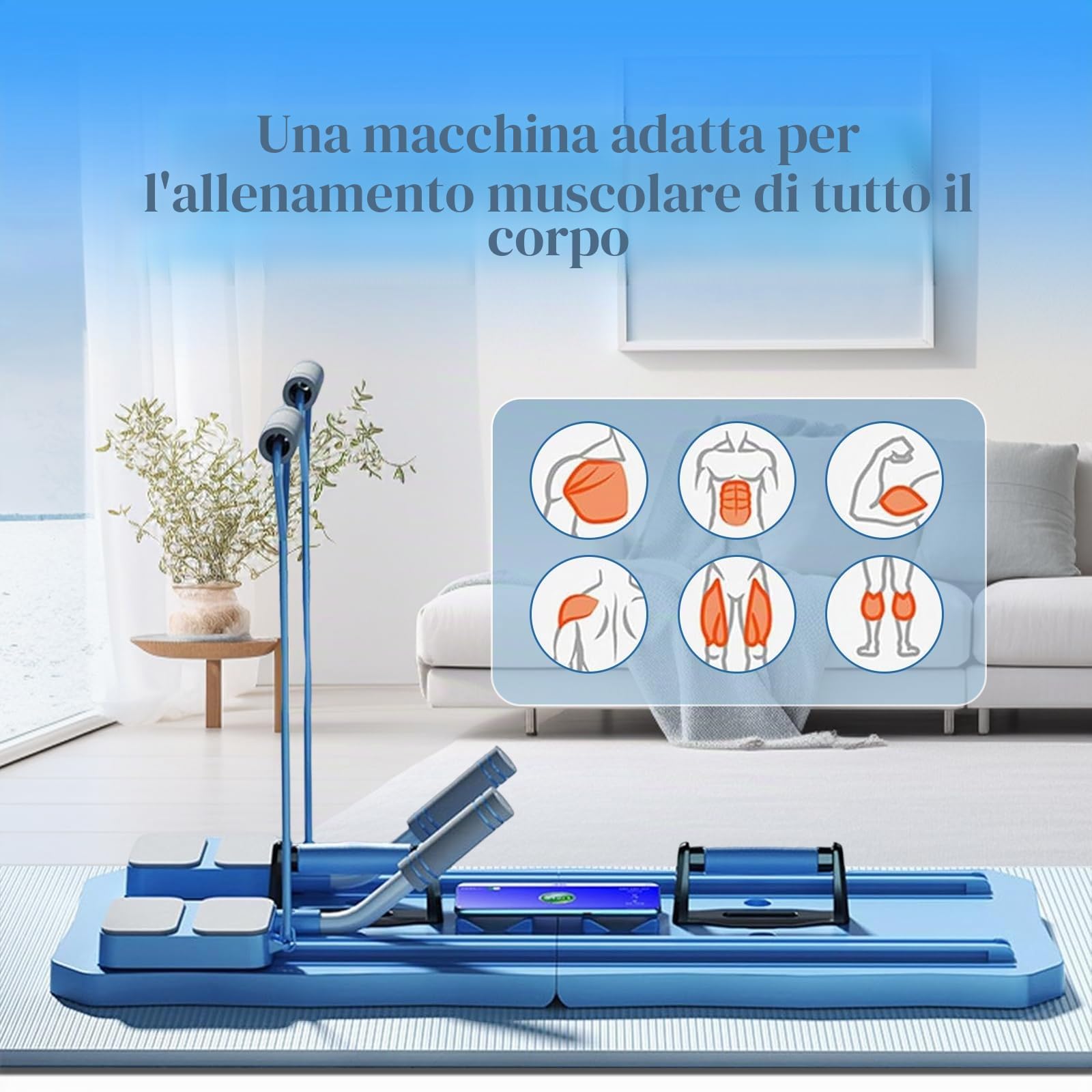 93 x 37 cm 2 in 1 Pilates Riformer, Macchina Pilate, Pilate Plan, Macchina Pilate Casa, Allenatore Di Allenamento Completo del Corpo, per Allenamento del Tronco E degli Addominali