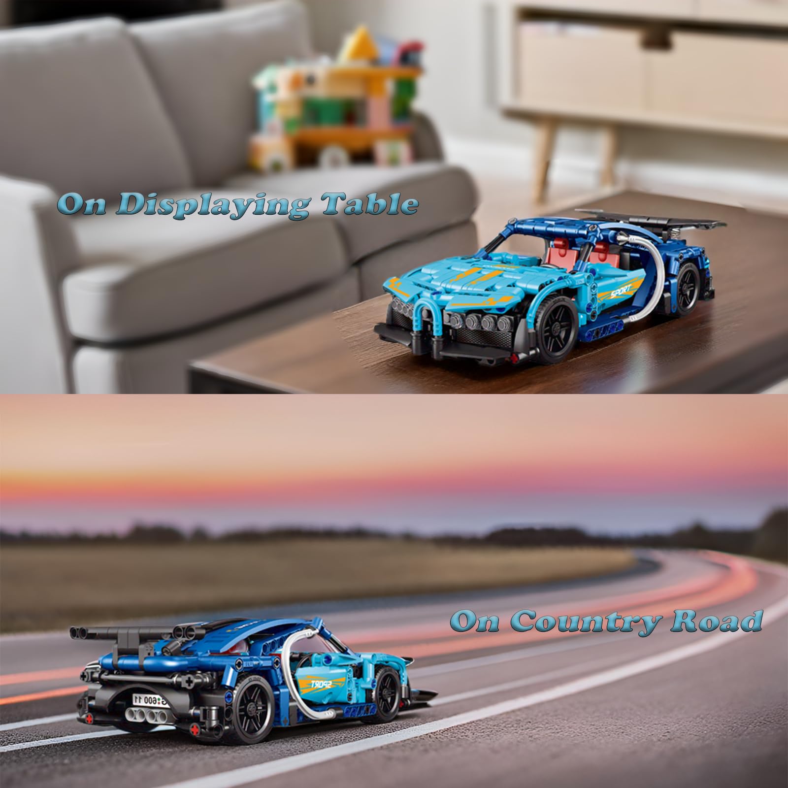 RC F1 City Auto 433-częściowy Model 1:16 Niebieski 2,4G Hz Pilot Zdalne Sterowanie Kompatybilny z Lego Technic