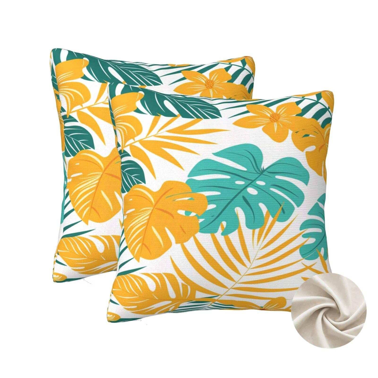 Housses de coussin 70x70 cm lot de 2 caramel doux pour canapé de salon
