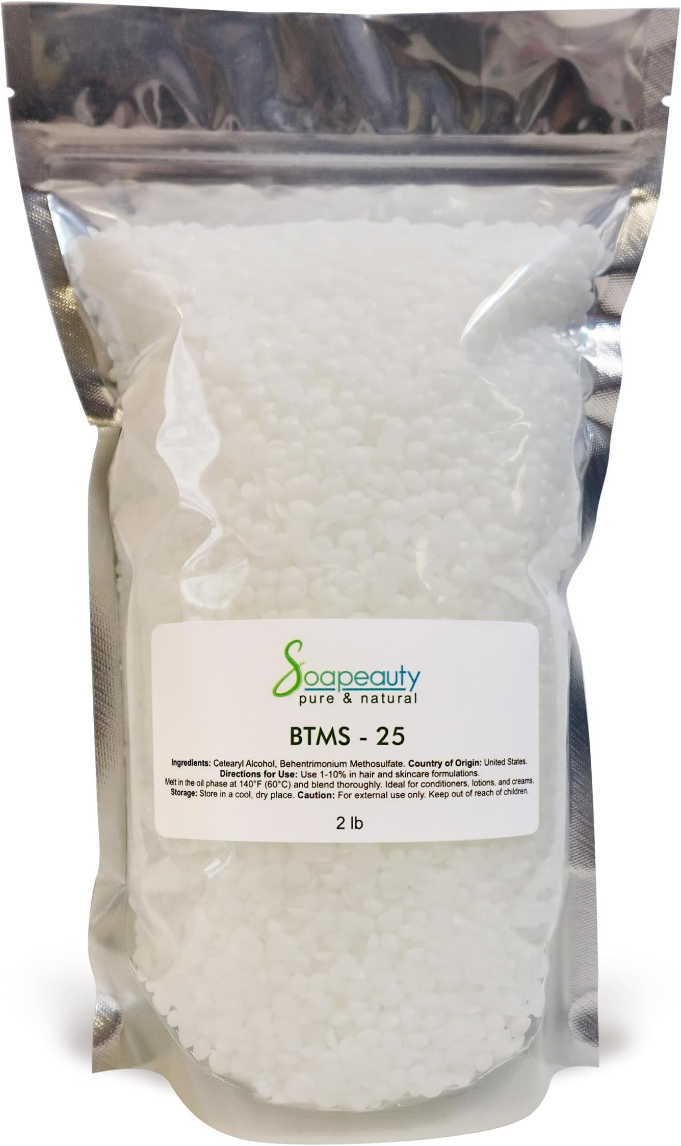 Soapeauty BTMS 25% Behentrimonium Methosulfate Cetearyl Alcohol Emulsifying Conditioner | Sizes 8 OZ to 8 LBS | (32 OZ)
