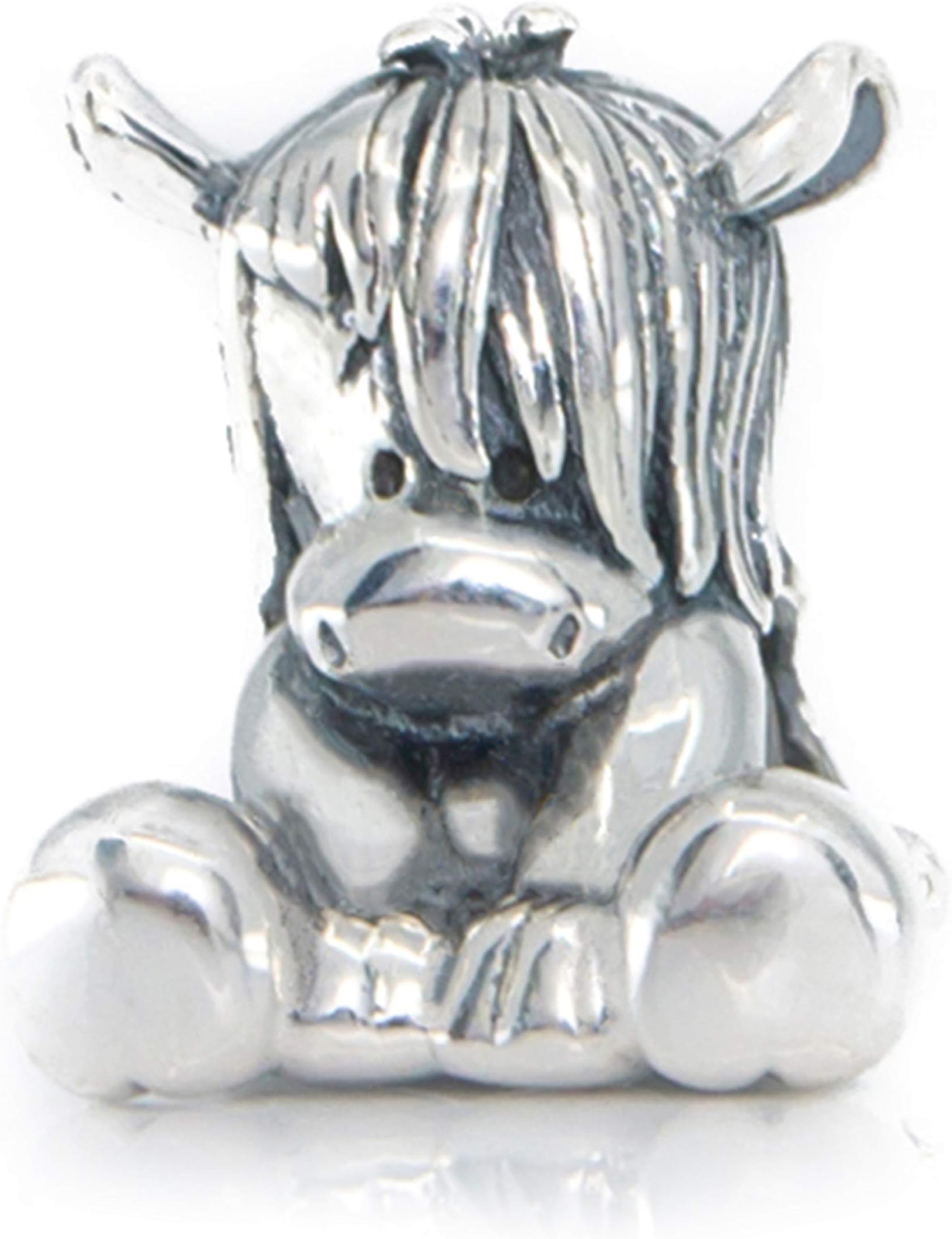 Horse Pony Donkey Sterling Silver Aurora Charm Bead S925, Cute Horse Pony Donkey Silver Charm Bead Pendant, Silver Animal Necklace Charm Jewelry, Pandora compatible