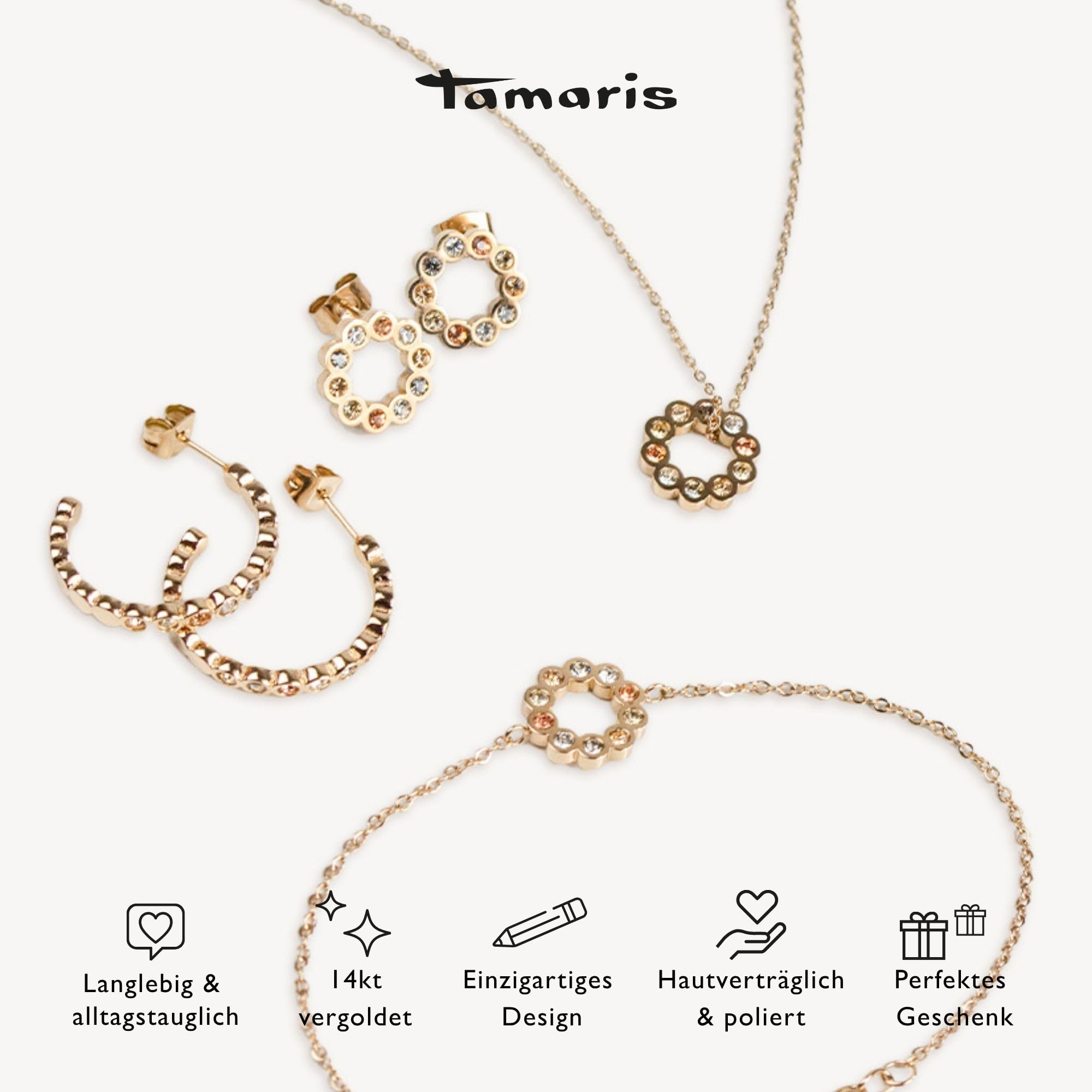 Tamaris Damen Ohrstecker aus Edelstahl