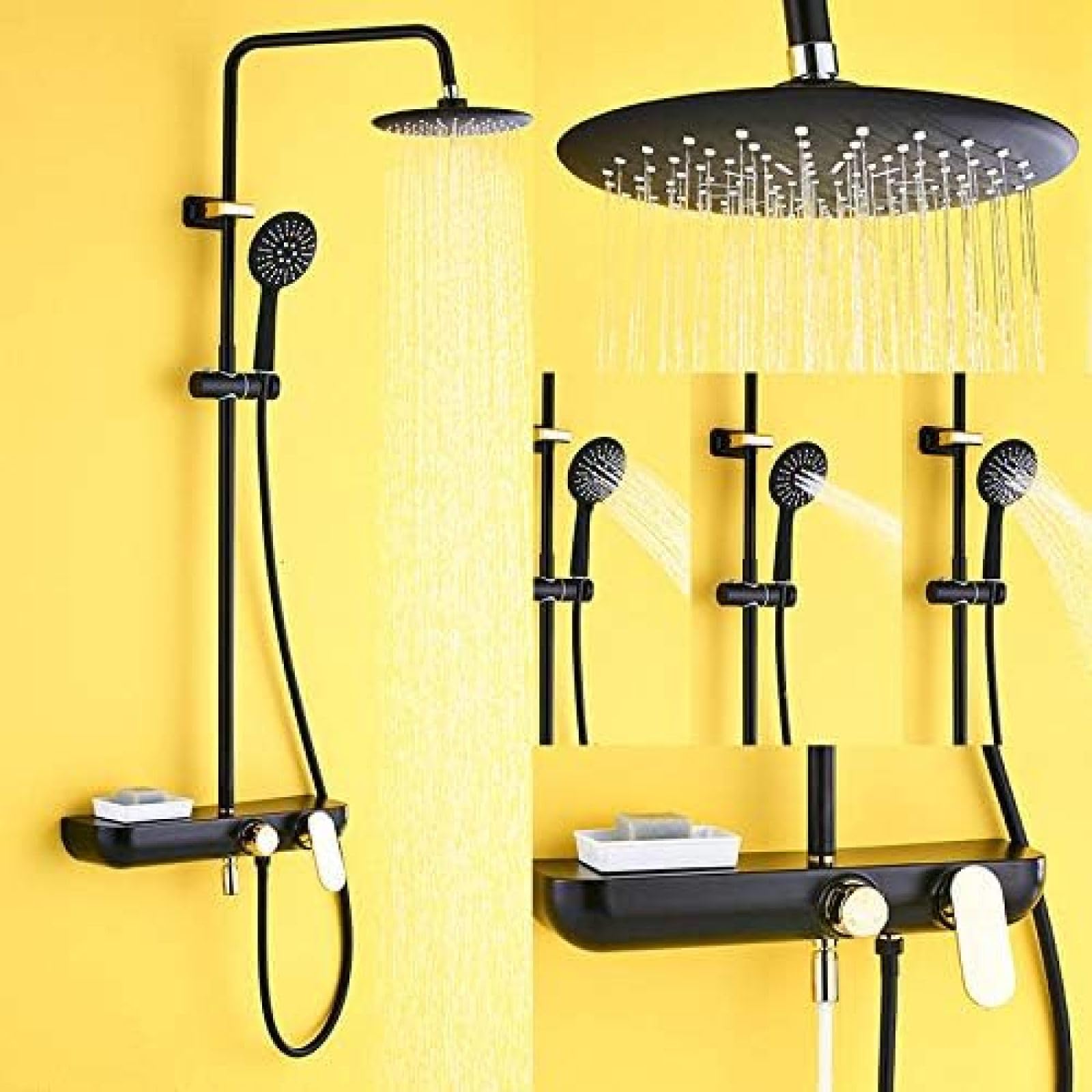 Ensemble de robinets de douche complet avec mitigeur en laiton