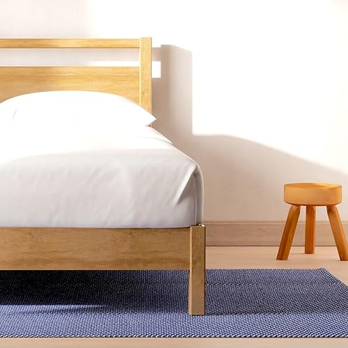Miniatura 23 de LIFEMENT Marco de Cama de Plataforma de Madera Clásica con Cabecero, Esencial, Sin Ruido, Almacenamiento Bajo la Cama, No Necesita Somier, Fácil