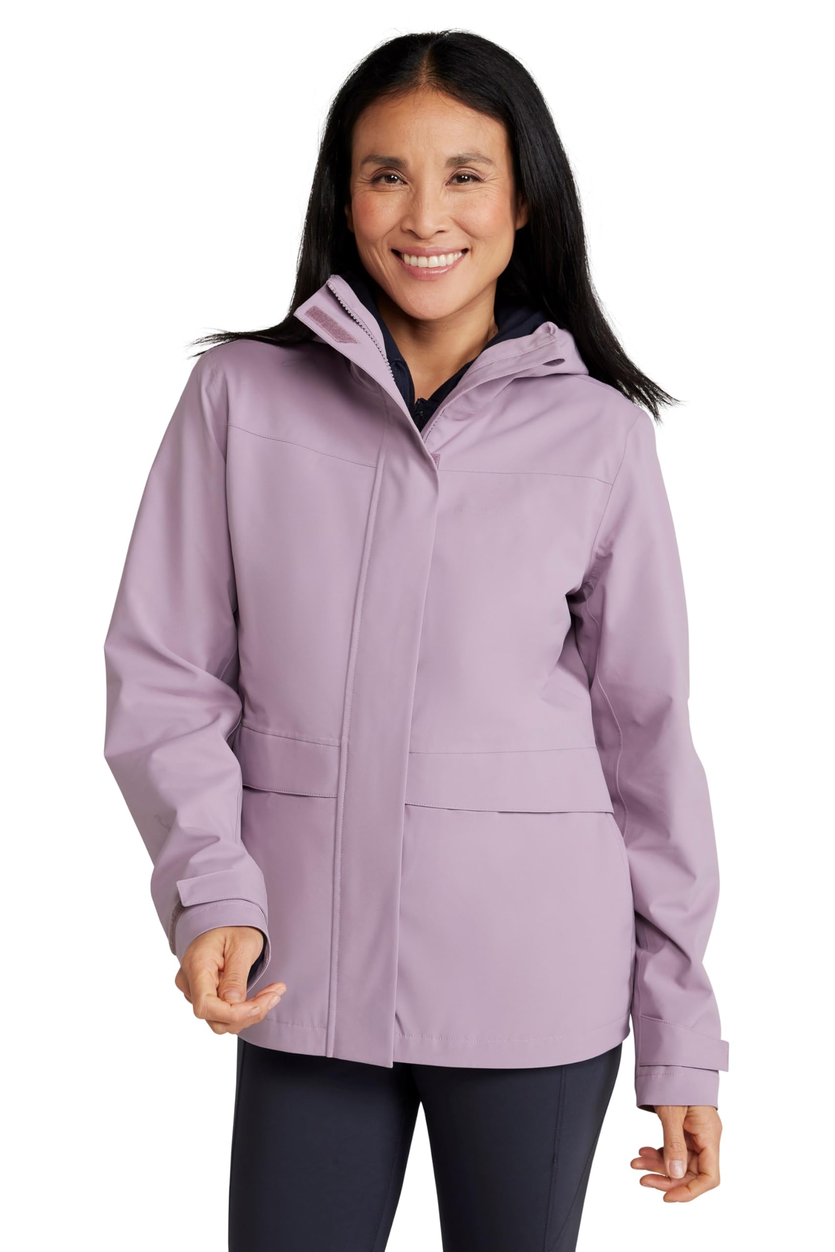 Mountain Warehouse Women's Lilac April Waterproof Jacket - Comfortable Coat With Adjustable Hood & Adjustable Cuffs - Spring Summer Wet Weather, Outdoors & Camping Size 16