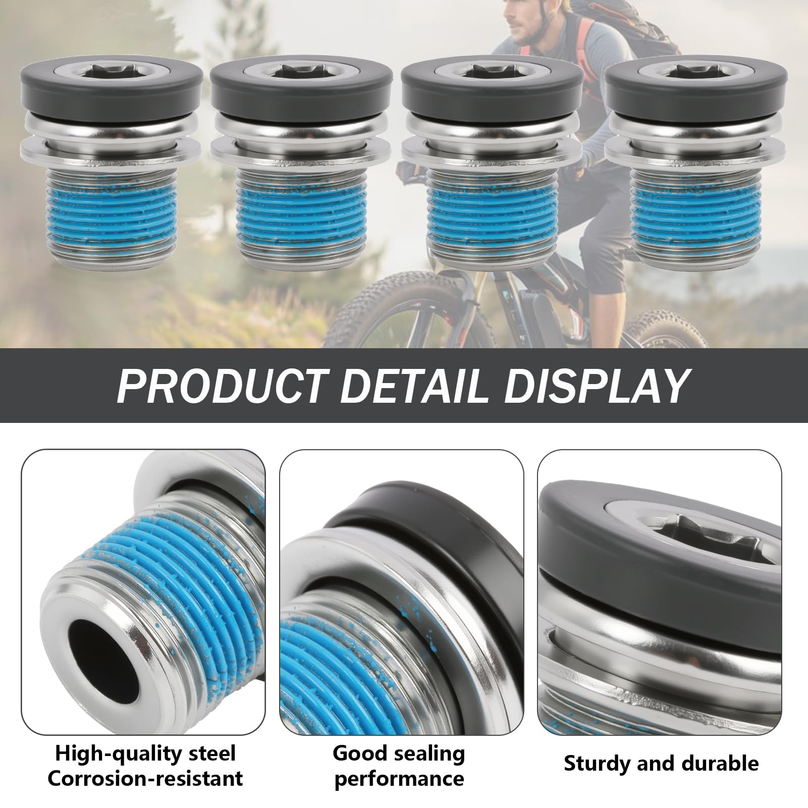 Tornillos de brazo de manivela M15 x 20 mm acero inoxidable para bicicleta eléctrica