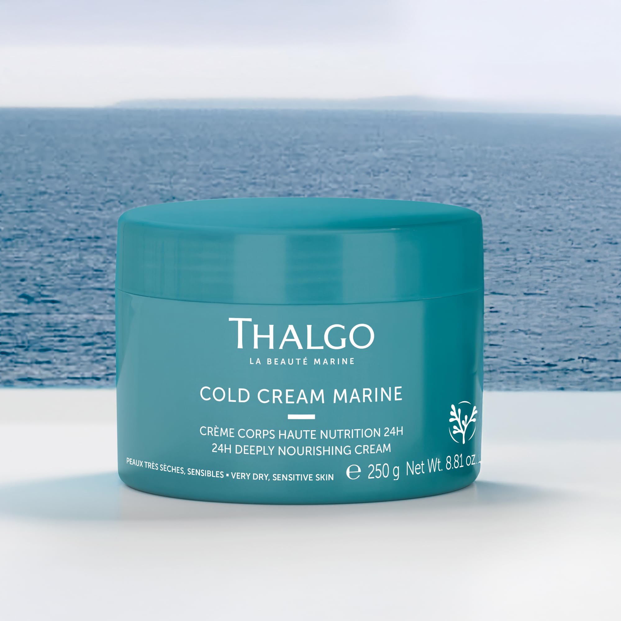THALGO Feuchtigkeitsspendende Körpercreme – Intensive Pflege für trockene Haut, zarte Textur, langanhaltender Schutz, 200 ml