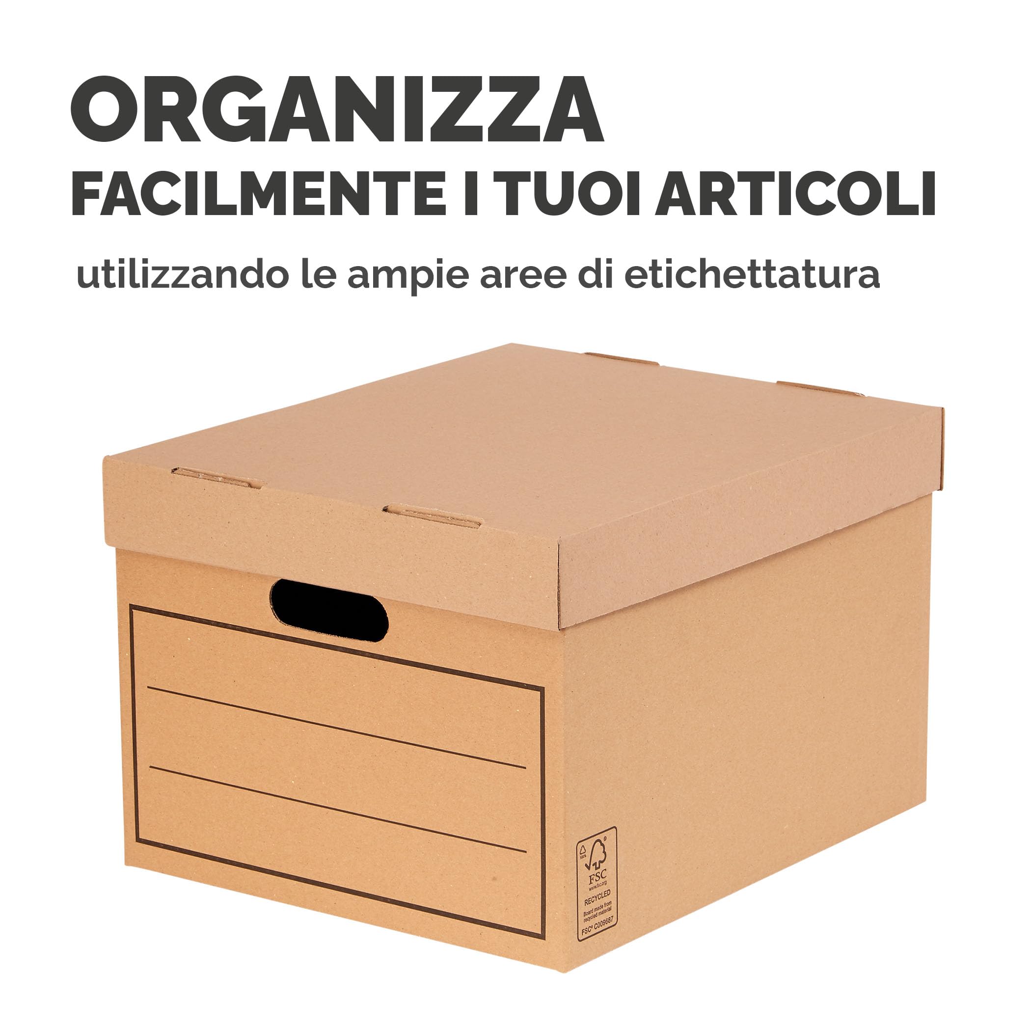 Bankers Box Scatole cartone per archivio, scatola per tutti gli usi, dimensioni 32 x 25 x 39 cm, confezione da 10, colore marrone