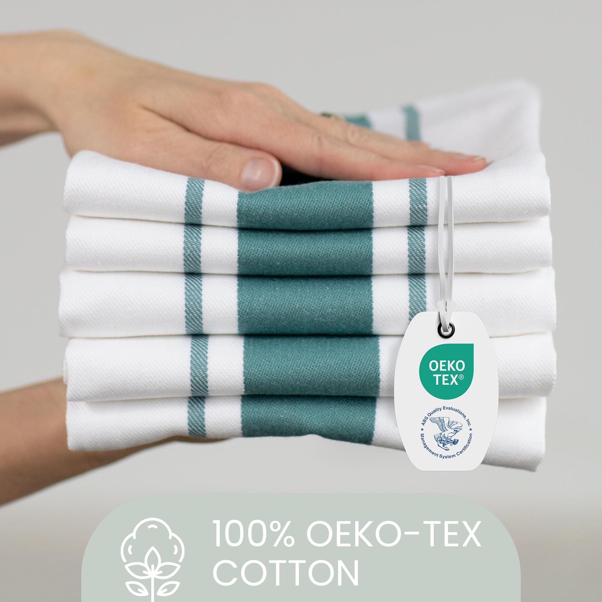 6 Asciugamani Da Cucina In Cotone 100% - 46x70 Cm, Lilla, Super Assorbenti - Foto 10