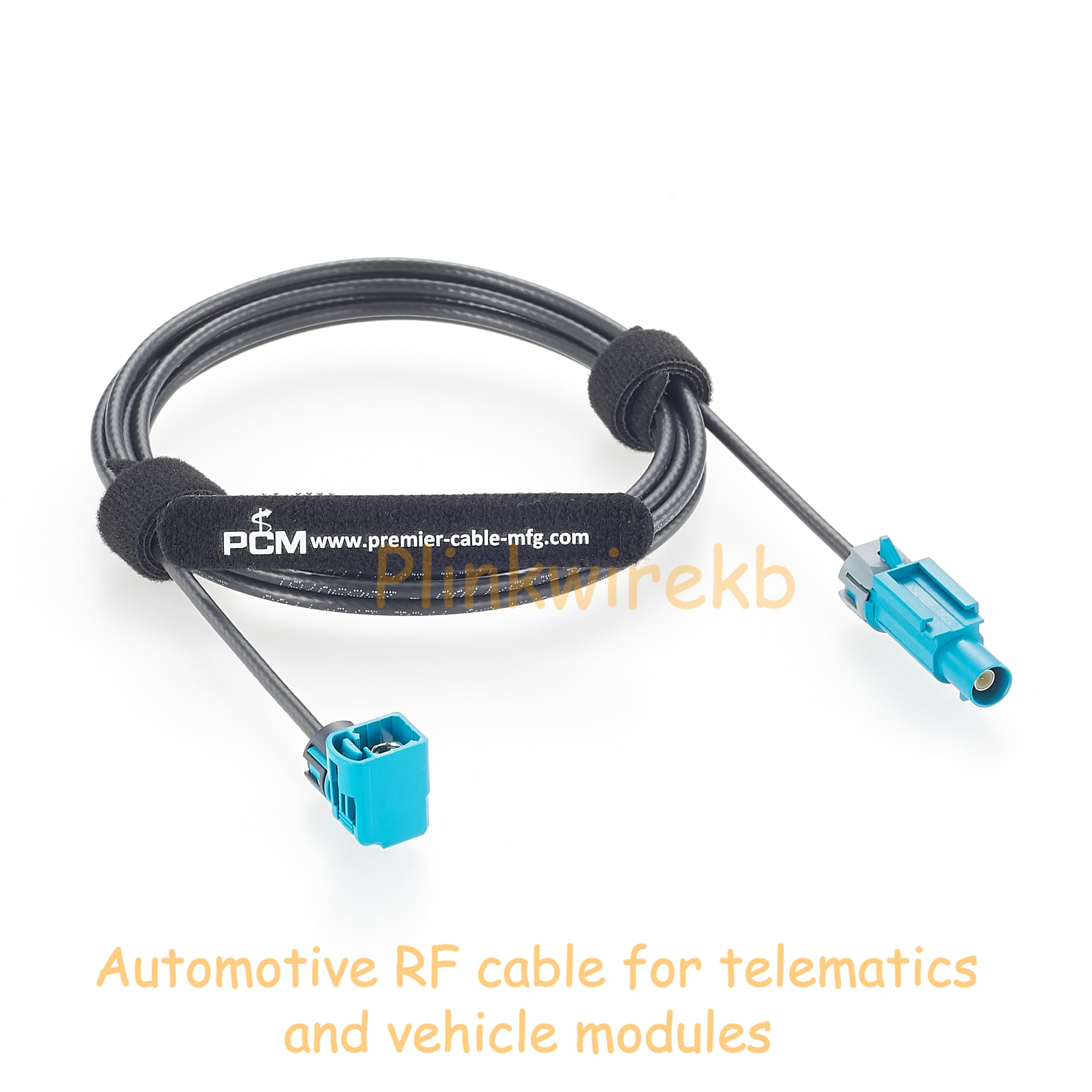 Fakra Câble coaxial coudé à 90° à gauche Code Z femelle vers mâle IP67 étanche 50 ohms Câble d'antenne RF automobile pour l'électronique du véhicule, connexion télématique GNSS CC jusqu'à 3 GHz 2 m
