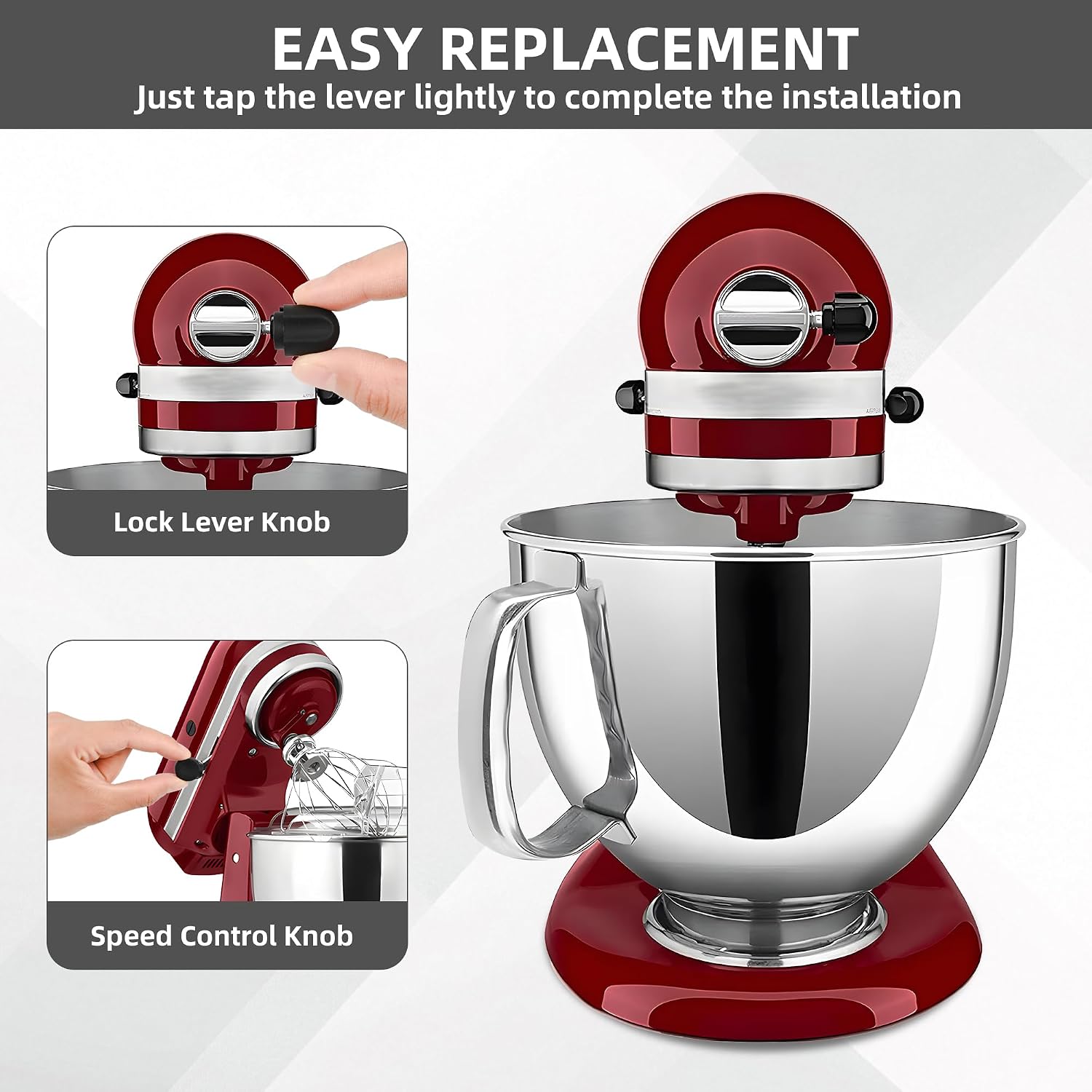 Speed Control Knob Replacement Part, (2 Packs), Lock Lever Knob fits for KitchenAid Stand Mixer