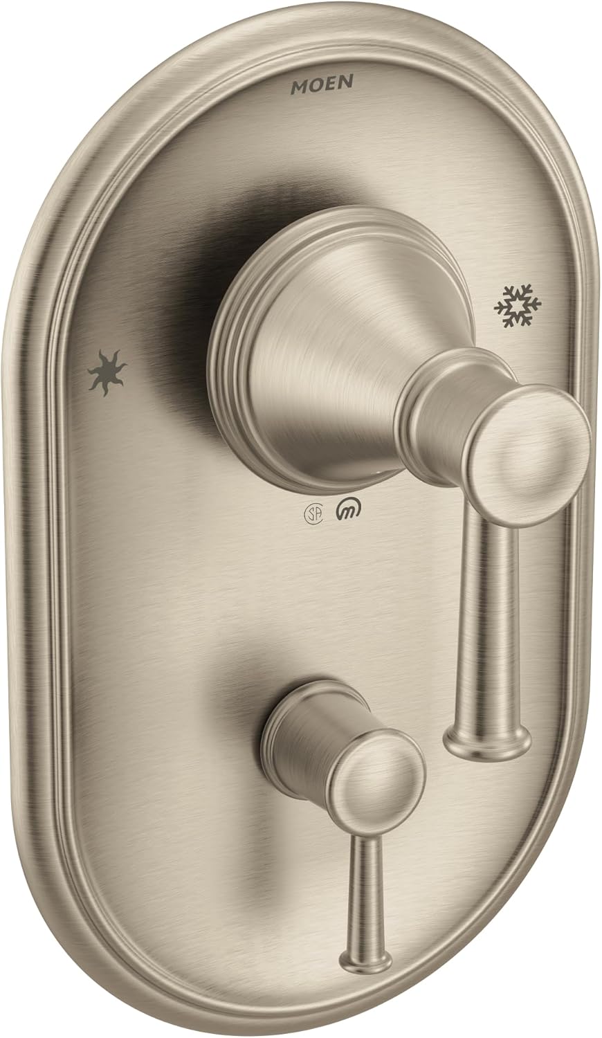 Moen Belfield Brushed Nickel Posi-Temp Shower Valve with Built-in 3-Function Transfer Valve Trim Kit, Valve Required, T2310BN