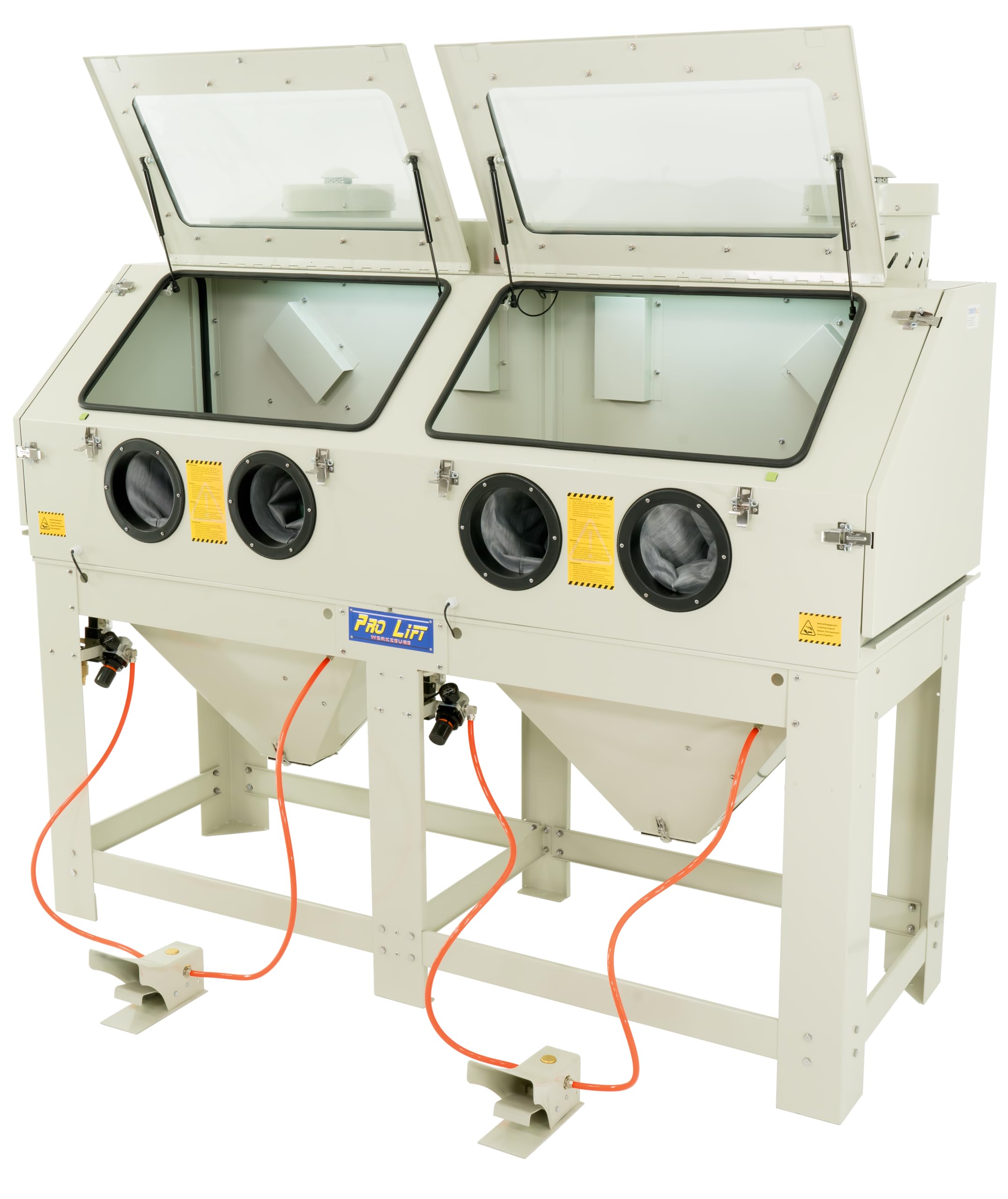 Sandstrahlkabine 880l Doppelkabine mit zwei eingebauten Absaugungen Strahlkabine Strahlgerät 880 Liter - 2822