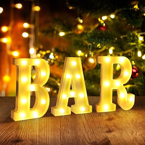 Letrero de barra iluminado, decoración LED para el hogar, accesorios de bar al aire libre y sótano, letreros de pared y bar portátiles para sala de