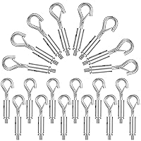 Vista 1 de Zonon 20 piezas de tensión de gancho y ojo portátiles para 125-116 galvanizado304316 cuerda de cable de acero inoxidable colgante de luz accesorios