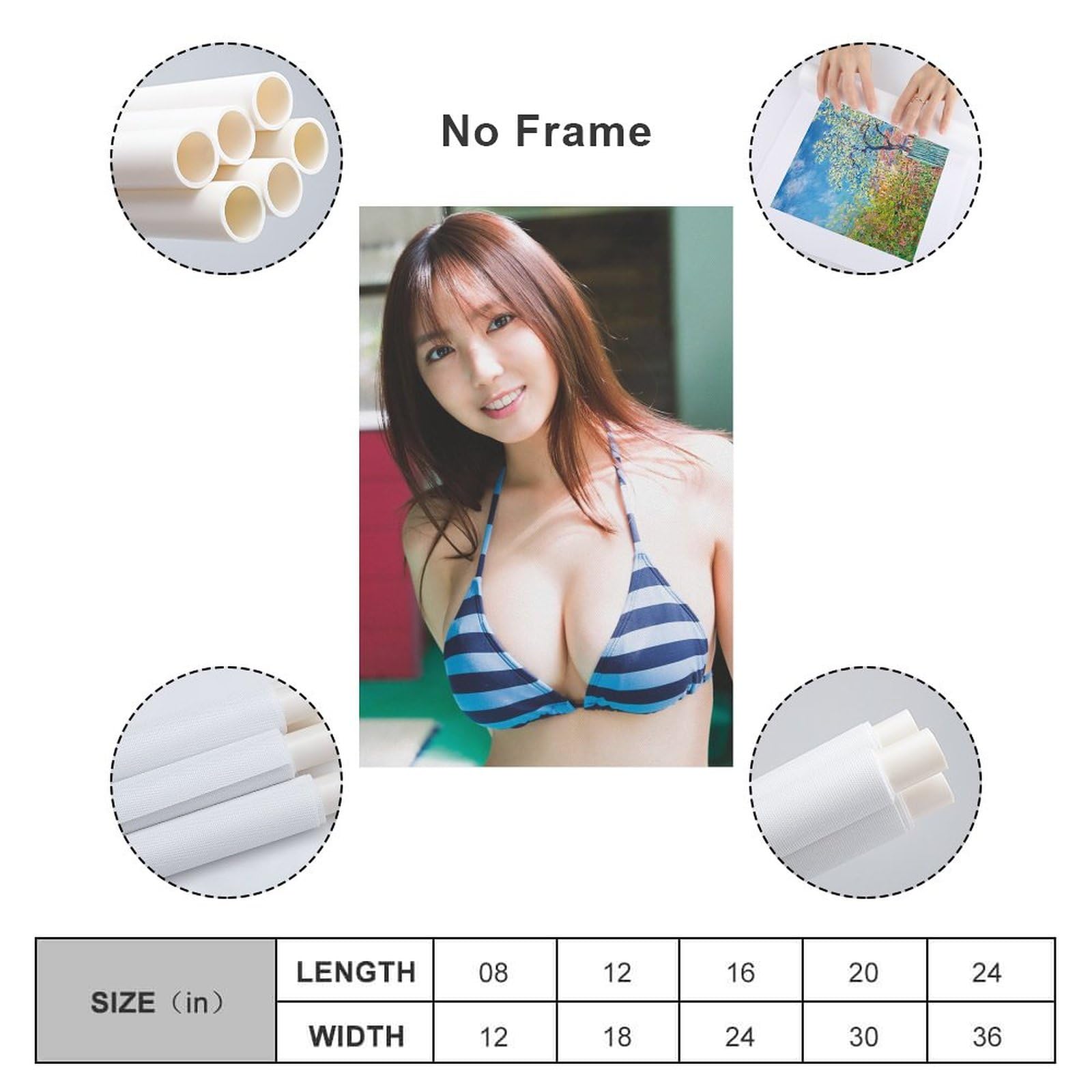 Amazon.co.jp: 沢口愛華グラビア水着画像写真ポスター (32) 絵画