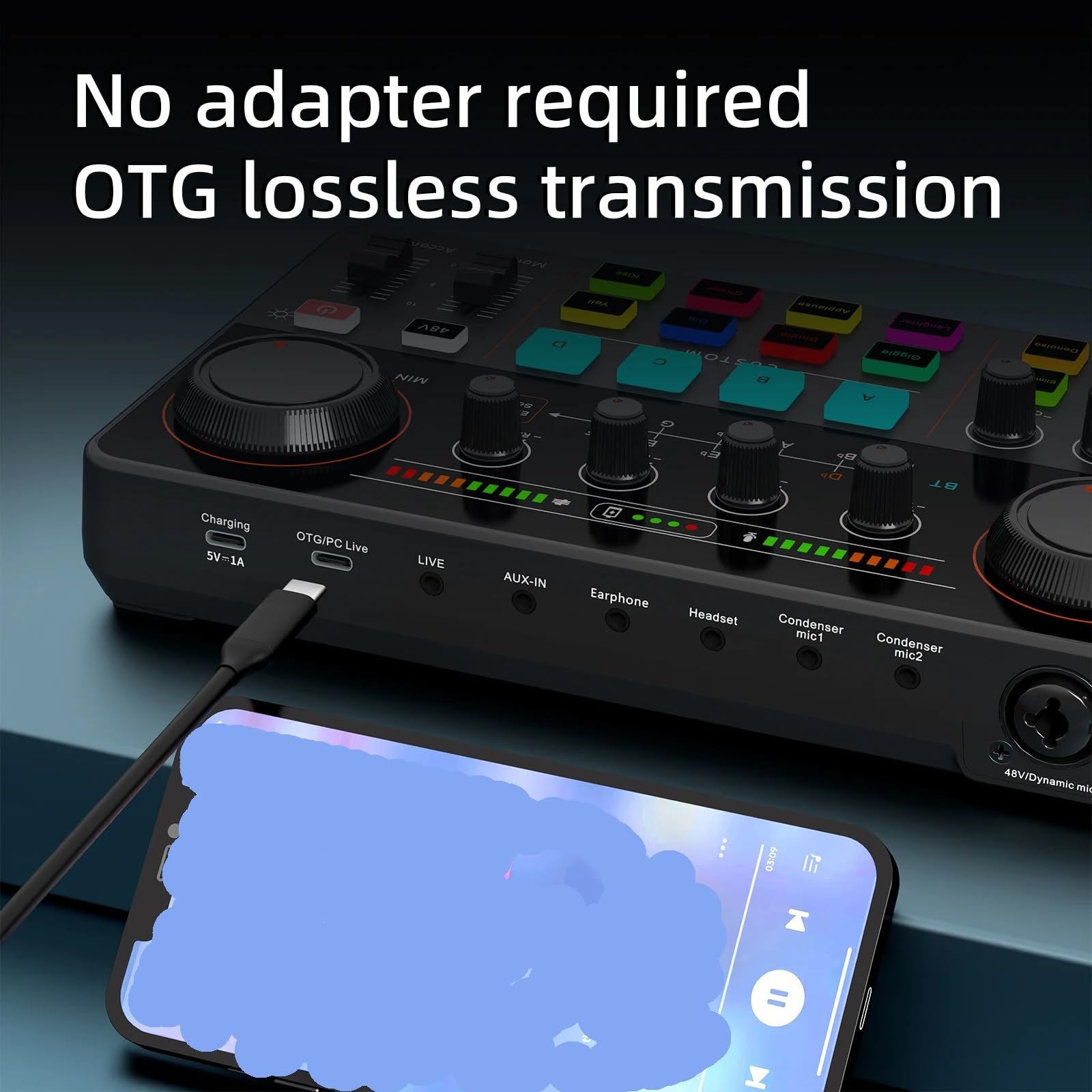 Mezclador de audio 2 uds P300 tarjeta de sonido en vivo cambiador de voz mezclador de Audio dj juego mezclador de voz Podcast en vivo