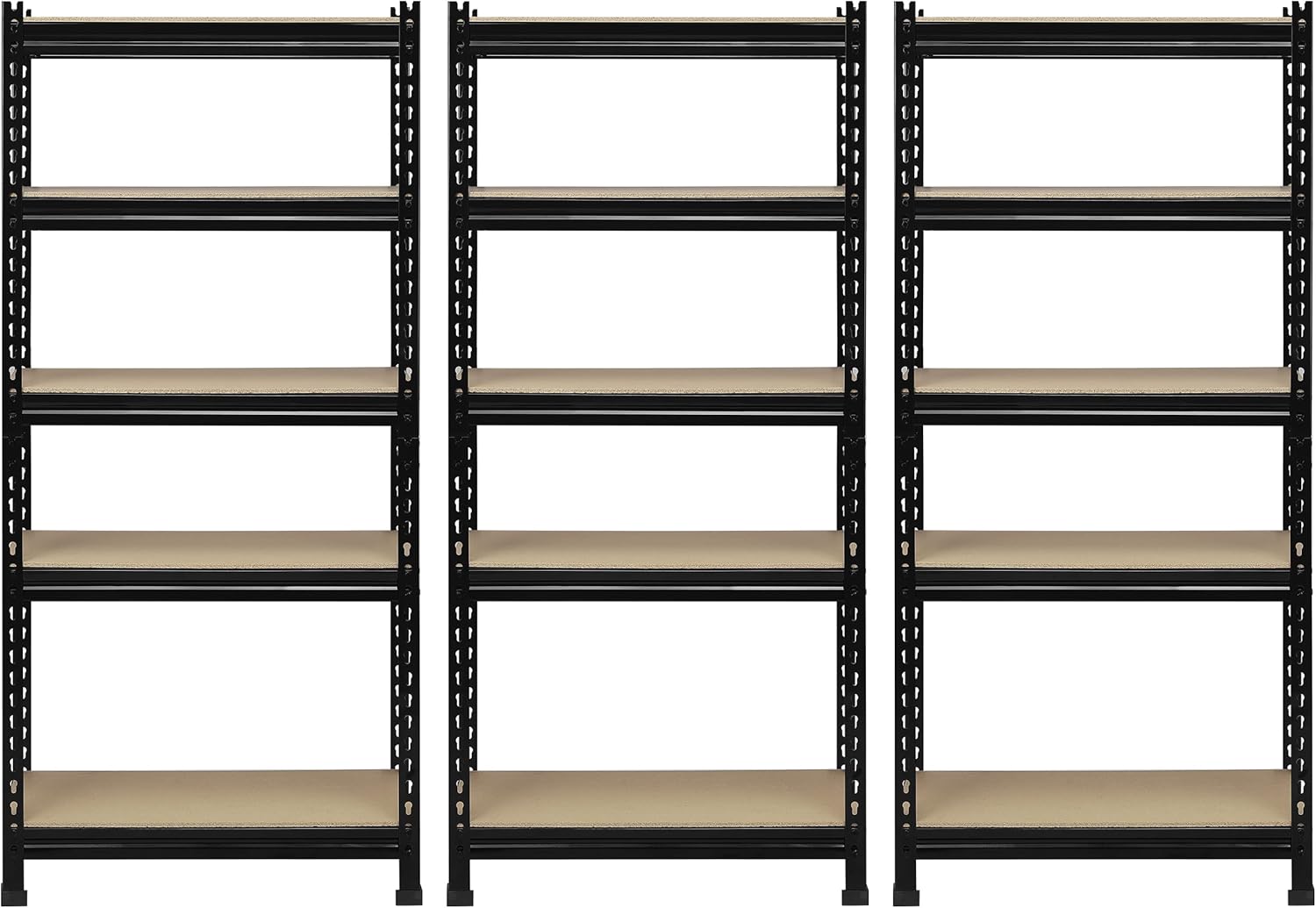 Prilinex Heavy Duty Storage Shelves 5Tier Adjustable Metal Garage Shelving Unit