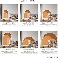 Vista 6 de Mostaza - Vinilo decorativo para pared, diseño de arco moderno para despegar y pegar, mural bohemio autoadhesivo extraíble, adhesivo para cabecero