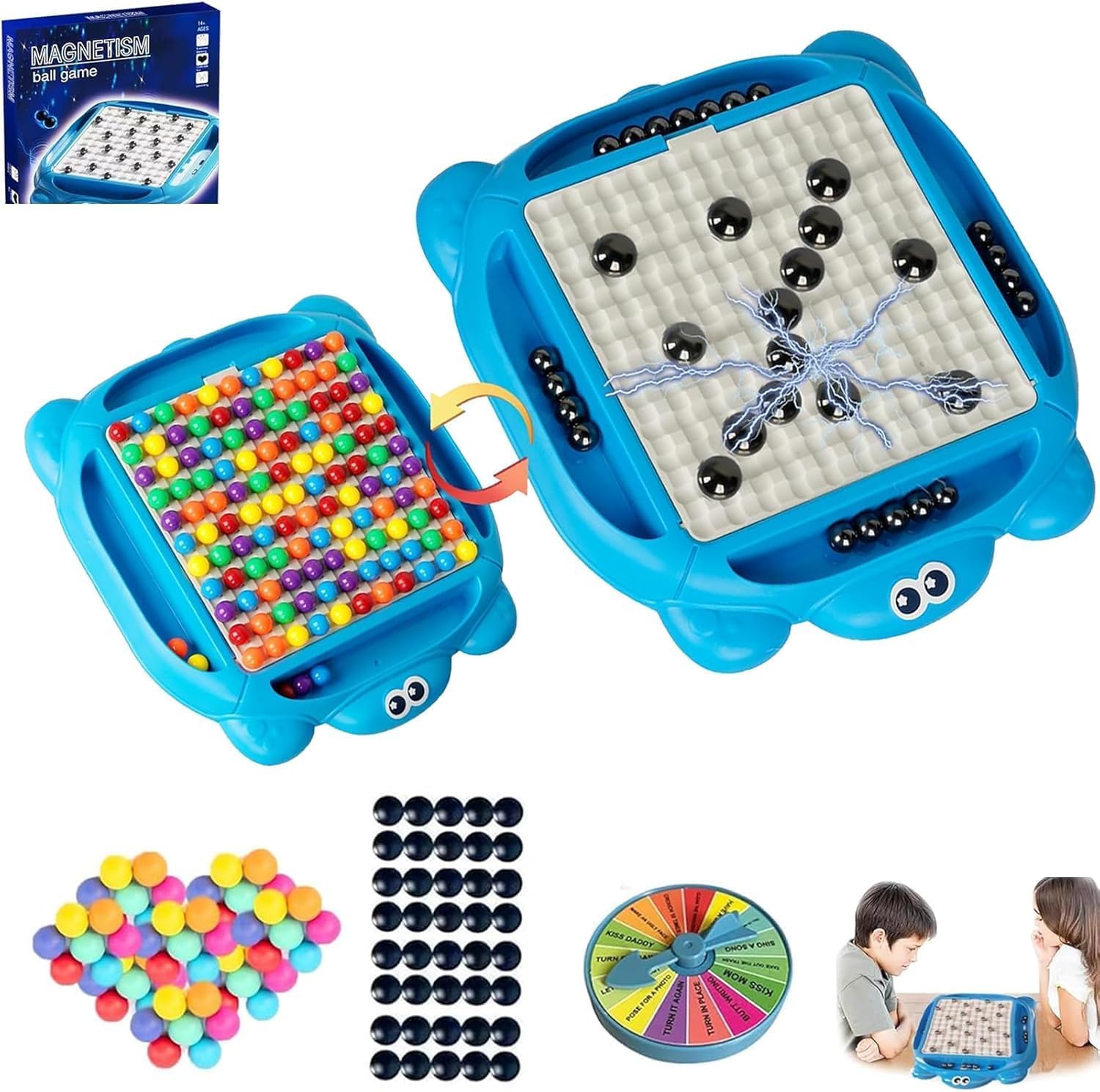 Magnetic Chess Strategy Game Set|Magnetic Chess Game,Chess Board,Fun Turtle Board Game,Multiplayer Magnetic Induction Chess,Party Supplies for Family Gatherings and Entertainment,48 magnetic