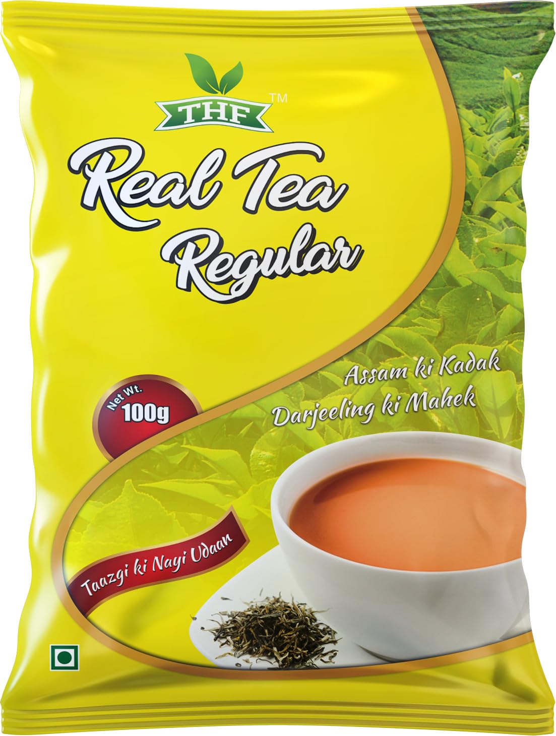 THF Real Tea Regular Dust Tasty & Refreshing Assam ki Kadak Darjeeling ki Mehek- Real Tea DUST, 100g (Pack of 10)
