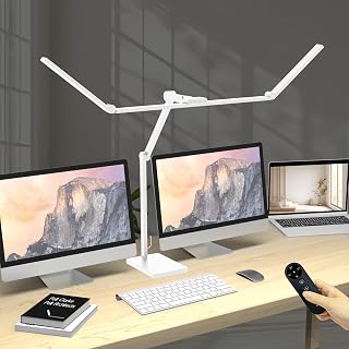 36 W 3000 LM Ultra Bright Architect Desk Lamp with Base, 47.4 Inch Wide Tall Overhead Desk Light for Home Office, Dimmable Table Light with Remote for Desktop Working,Drafting,Reading - Amazon product rated Grade A