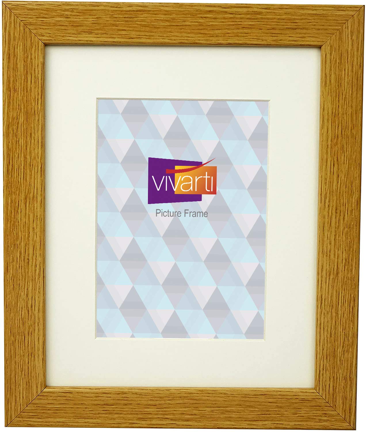 Vivarti Oak Picture Photo Frame 10" x 8" with Mount (Aperture 8 x 6)