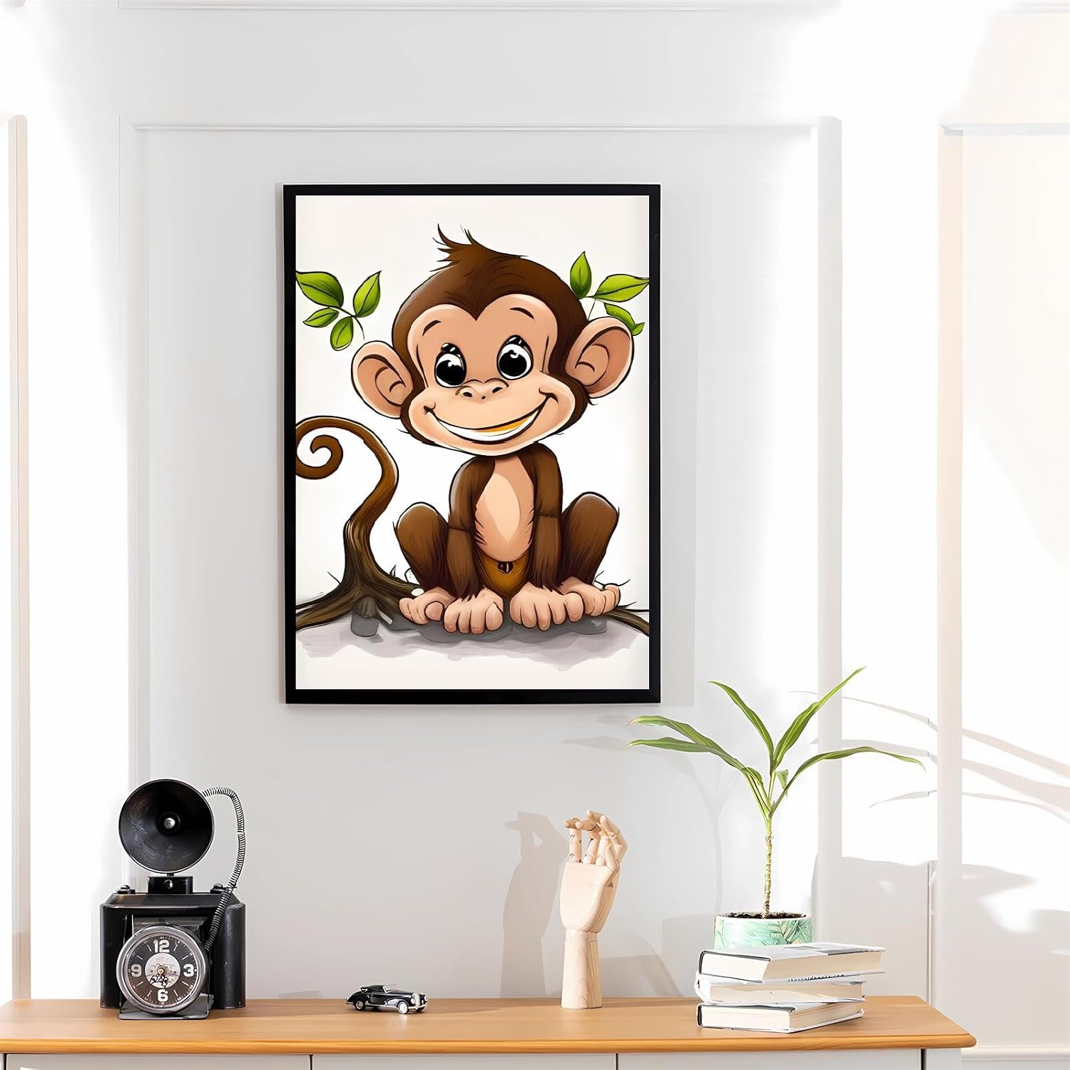 Worihut 5D Diamond Painting Kits for Adults, Cute Monkey DIY Full Round Diamond Art with Accessories Tools,Wall Decor for Dining Room, Kitchen, Restaurant 18x24 Inch