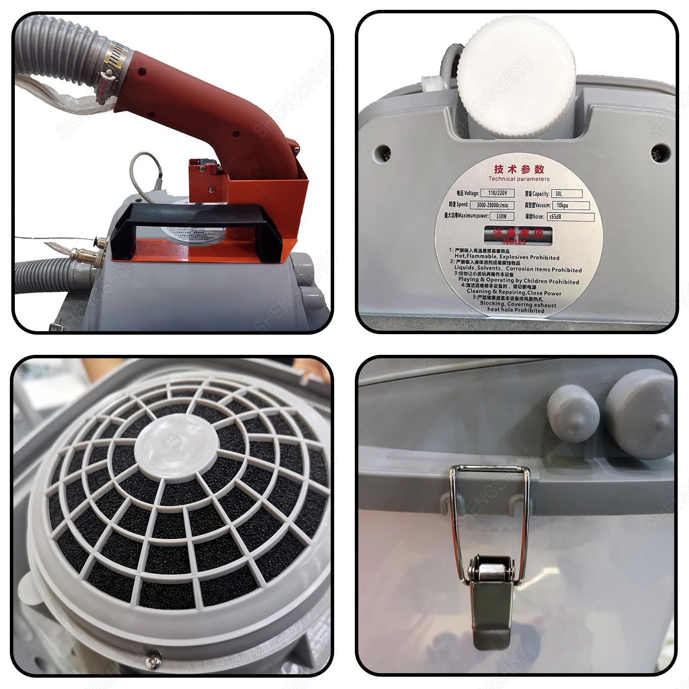 Cortadora de hilo eléctrica sin escobillas de un solo cabezal, ajustable 3000-28000r/min, máquina de corte automática de hilos con cubo de almacenamiento de 30 L para coser