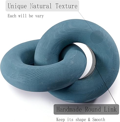 Miniatura 5 de Decoración de nudo de madera de 2 eslabones, para mesa de centro celta bohemia, estantería, hogar, sala de estar, mesita de noche, oficina, granja,