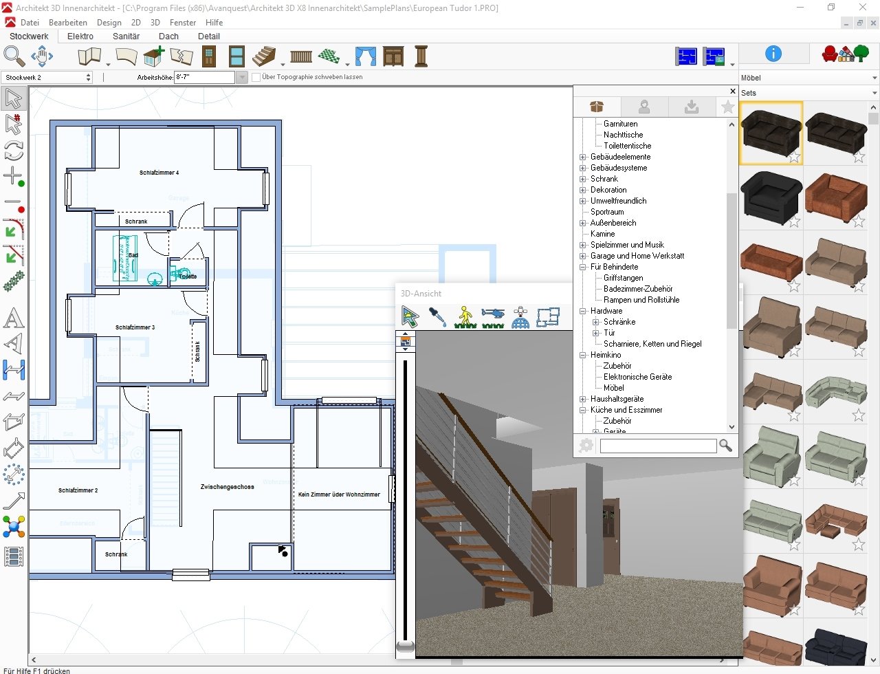 Architekt 3D X8 Innenarchitekt