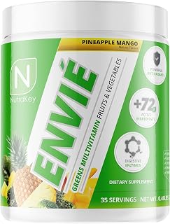 Envie Multivitamin Powder, Keto MultiVitamin for Men and Women, Fruits, Greens, Antioxidants, Digestive Enzymes, Amino Acids, Vitamin B Organic Powder (Pineapple, 210g)