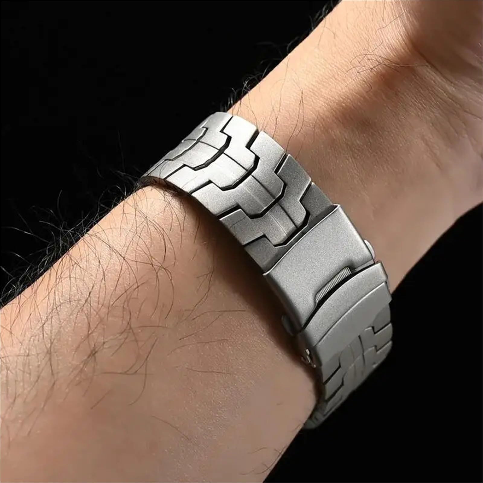 Edelstahl-Uhrenarmband, 20 mm, 22 mm, Metall-Ersatz (silber-orange_22 mm)