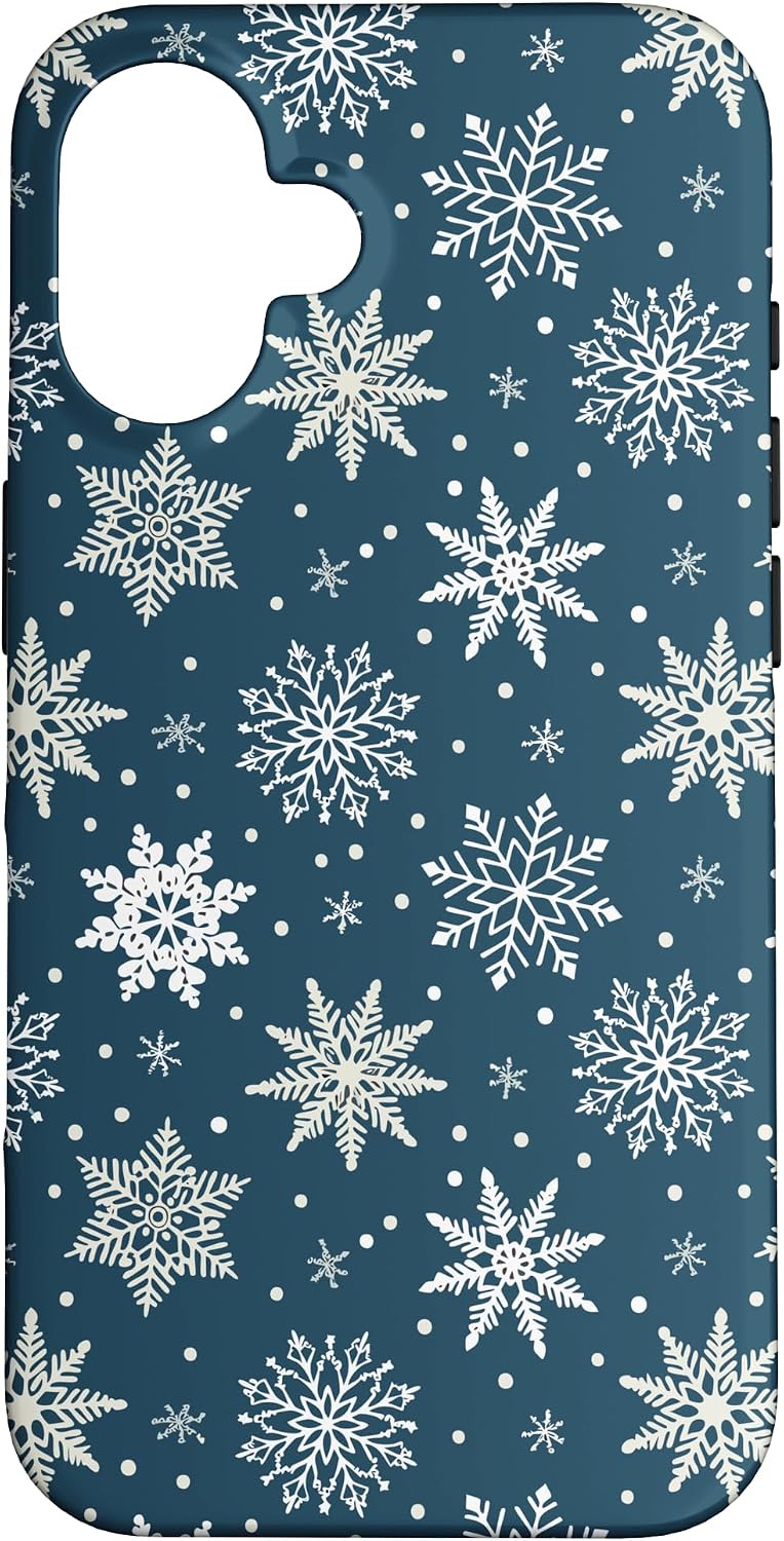 iPhone 16 Seasonal Holidays - Christmas Snowflakes Vintage Christmas Case
