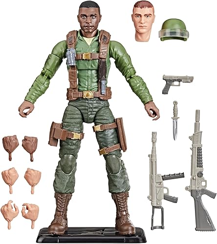 Miniatura 1 de G.I. Joe Classified Series Retro Cardback G.I. Joe Trooper, figura de acción coleccionable de 6 pulgadas con 14 accesorios