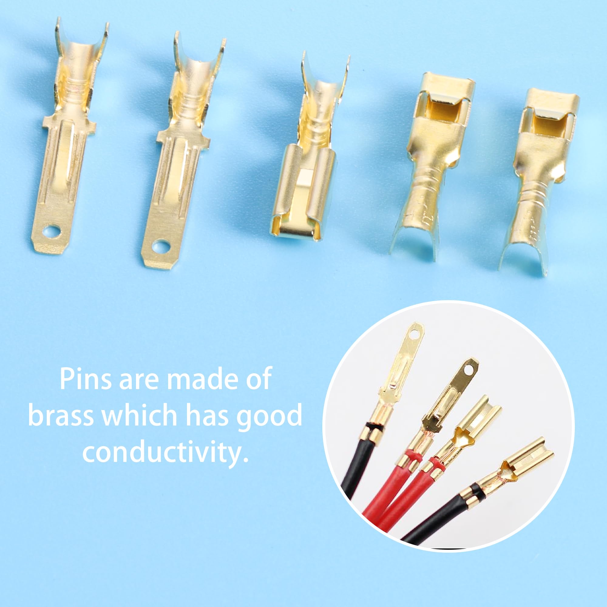 JSMTKJ 480 Pieces Heat Shrink Tube Connectors 2.8mm Automotive Connector Kit 2 3 4 6 Pin Wire Connectors Kit for Motorcycle, Car, Truck, Scooter, Boats in use