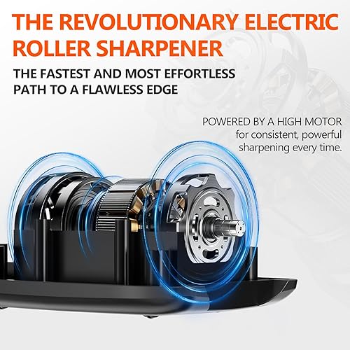 Miniatura 3 de Longzon ZForge - Afilador de cuchillos eléctrico ajustable de 10 a 25, fácil de afilar, kit de afilador de cuchillos de cocina profesional con