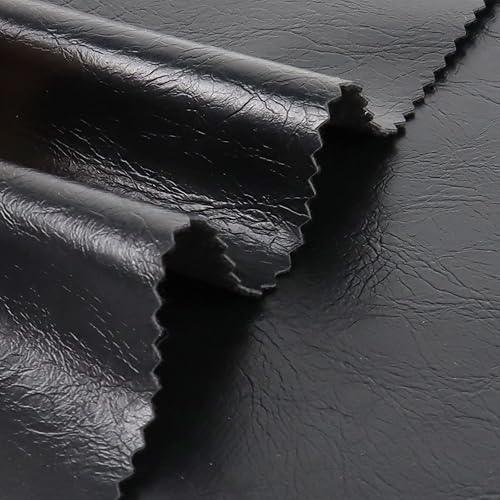 Funda de piel sintética impermeable de 0.039 in, color negro, de vinilo marino, reparación, reemplazo para tapicería, automóviles, muebles, asientos