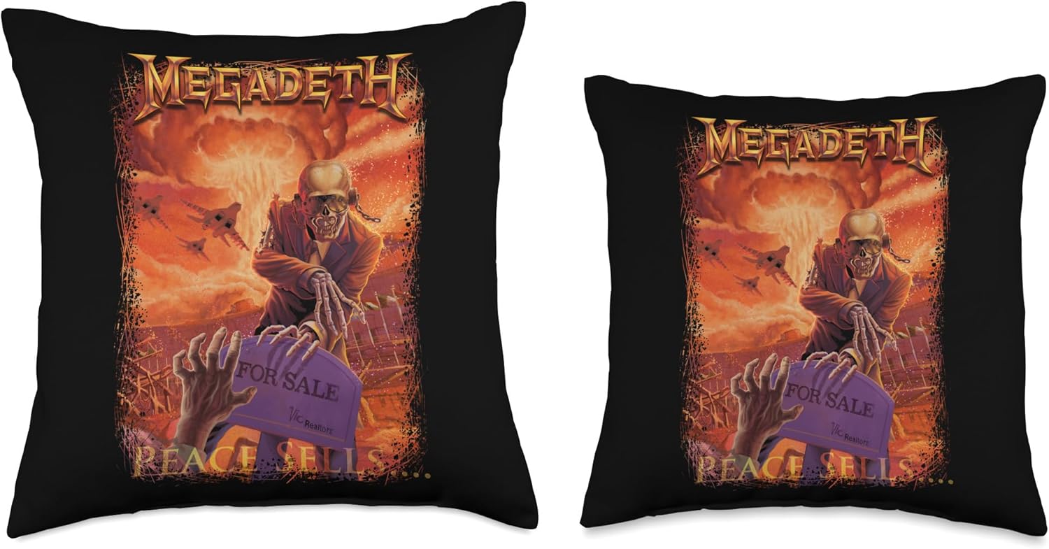 Megadeth - Skeleton Realtor Throw Pillow