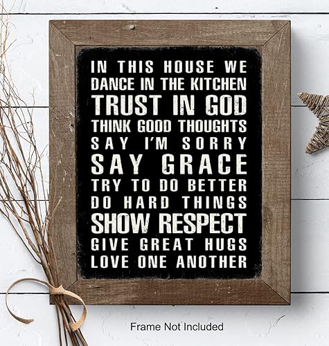 Miniatura 7 de Family Signs for Home Decor Poster - 8x10 Christian Art - Religious Decor - Home Print - Motivational Sayings - Inspirational Quotes - God Artwork -