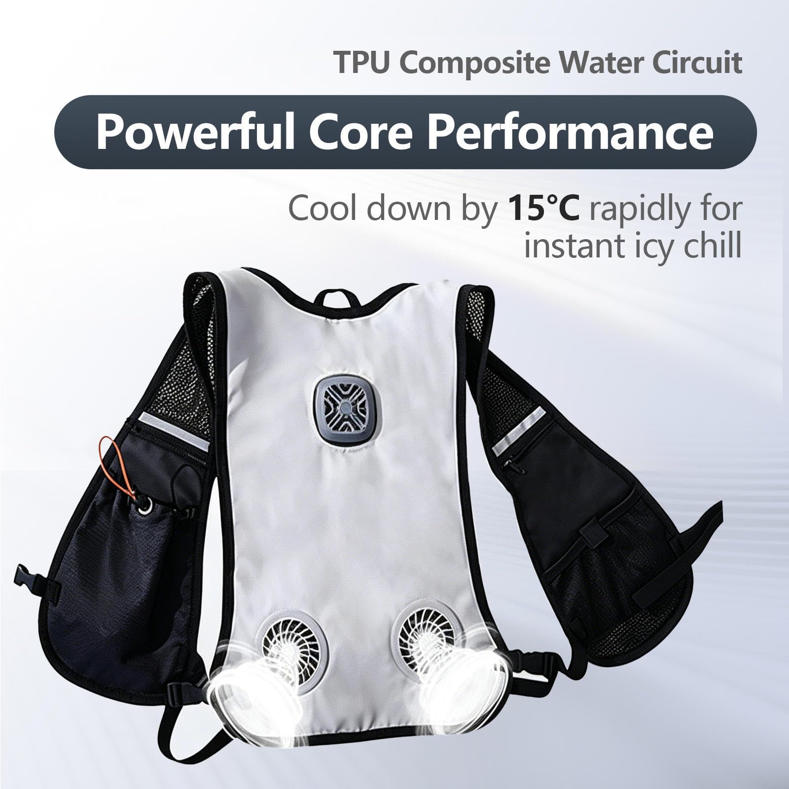 Gilet Refrigerante Raffreddamento per Chip a Semiconduttore Giubbotto Refrigerante Raffreddamento Rapido di 15 °c per La Pesca, Il Golf E Il Campeggio