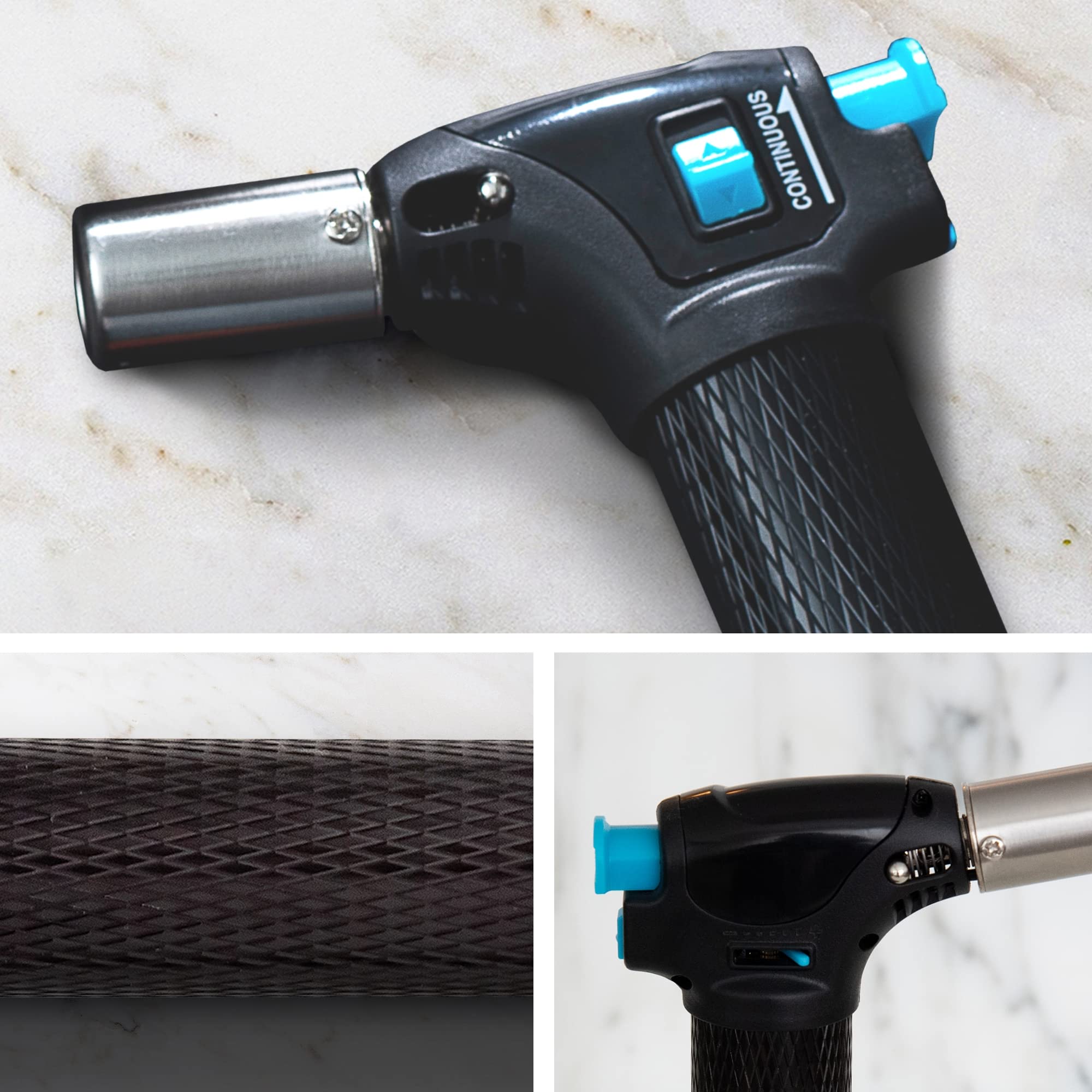 Messermeister Cheflamme Mini antorcha culinaria/Negro/Combustible se Vende por Separado, Acero Inoxidable, Multicolor