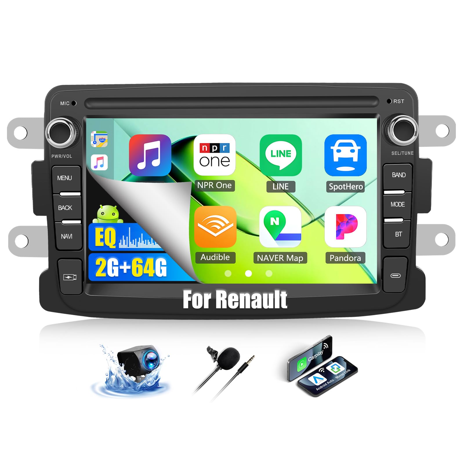 OiLiehu 2+64G Android 13 Car Radio For Renault Clio 4 2012