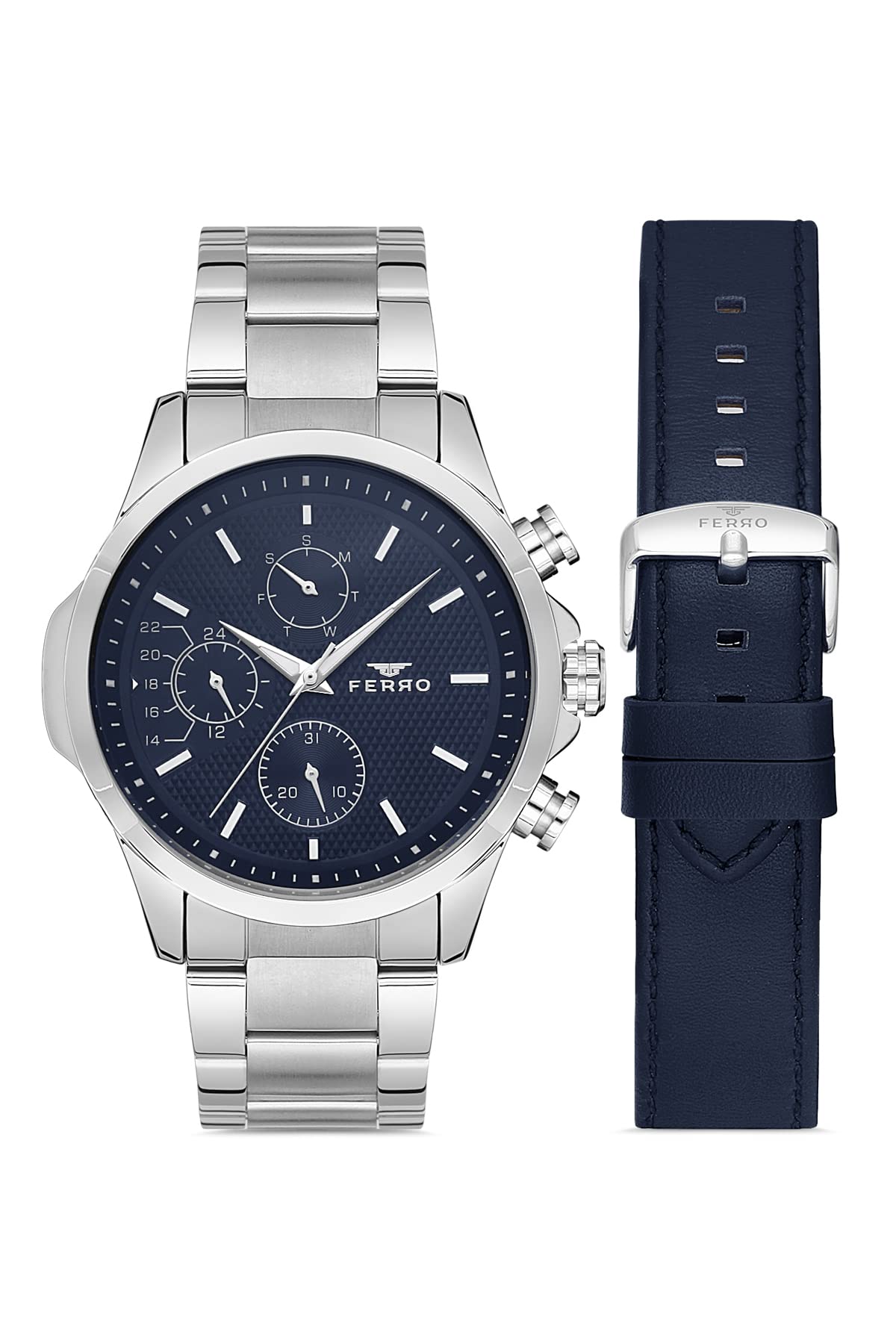 Ferro Pisa Analog Blue Dial Mens Watch-FM11170A-A3 (B09RPMB2P4) Amazon Price History, Amazon Price Tracker