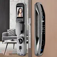 Fechadura Digital, WIFI fechadura da porta de segurança fechadura da porta inteligente fechaduras eletrônicas chave ic cartão desbloquear app câmera bloqueio eletrônico