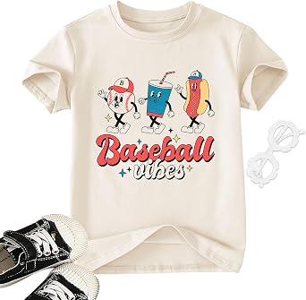 Baseball Shirts for Toddler Boys Girls Kids Baseball Short Sleeve Tee